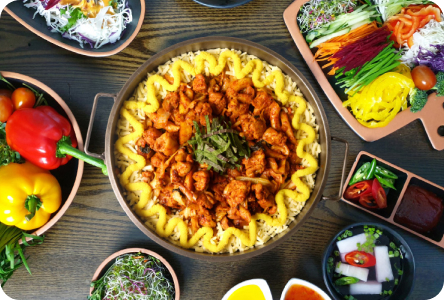 달마시안 음식 진열모습