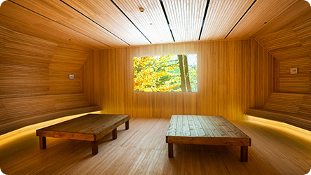 아쿠아필드 편백나무방 모습