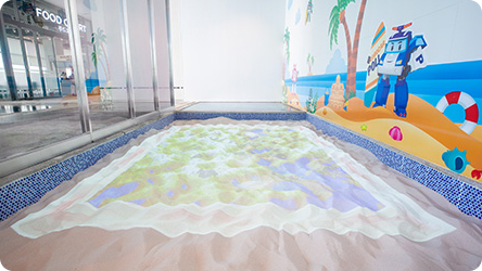 아쿠아필드 미디어샌드풀 모습