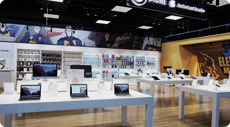 일렉트로마트 내부의 애플샵 모습