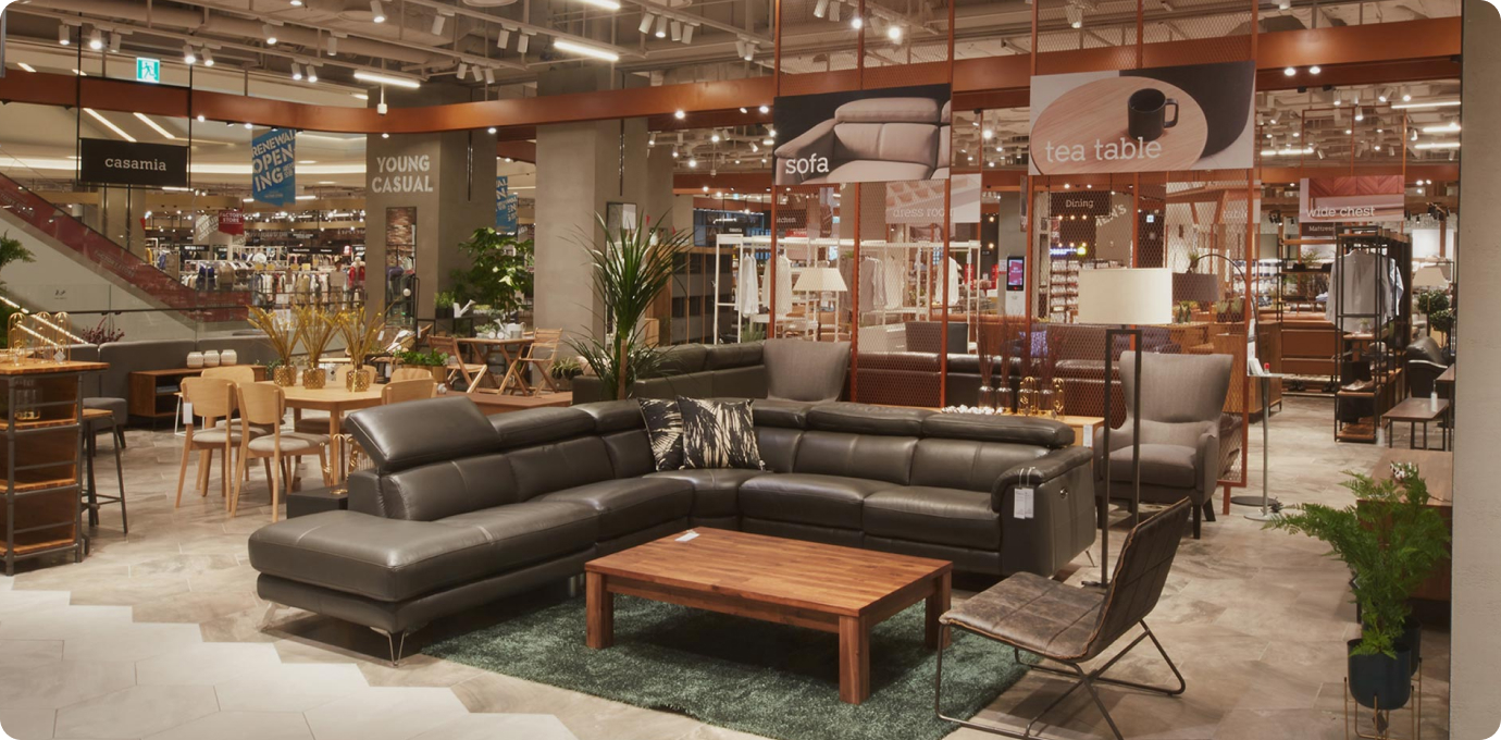 신세계 팩토리 스토어 판매 섹션 모습