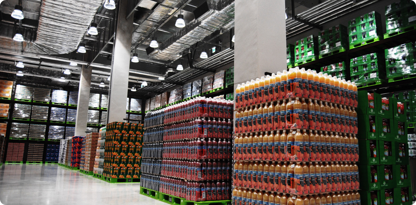 트레이더스 내부의 음료 매장 모습