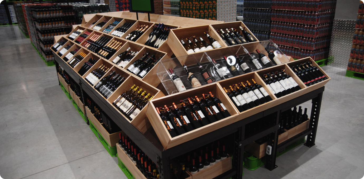 트레이더스 내부의 주류 매장 모습