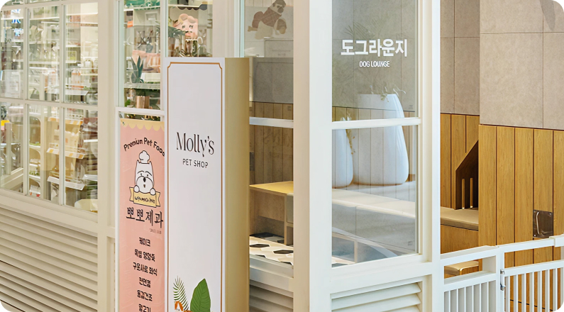 몰리스펫샵 반려견 미용/스파 모습