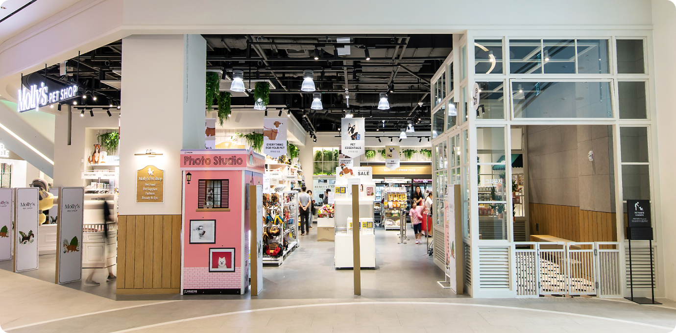 몰리스펫샵 매장 전경