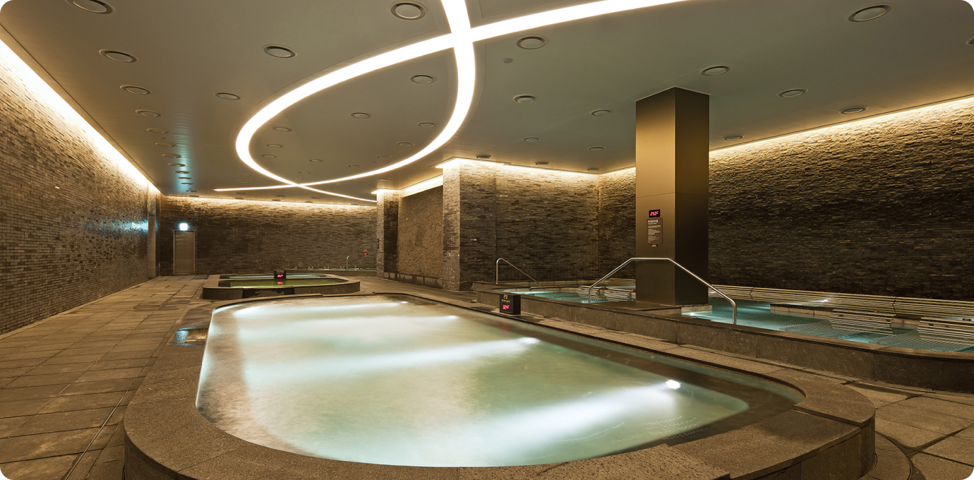 아쿠아필드 사우나 시설 전경