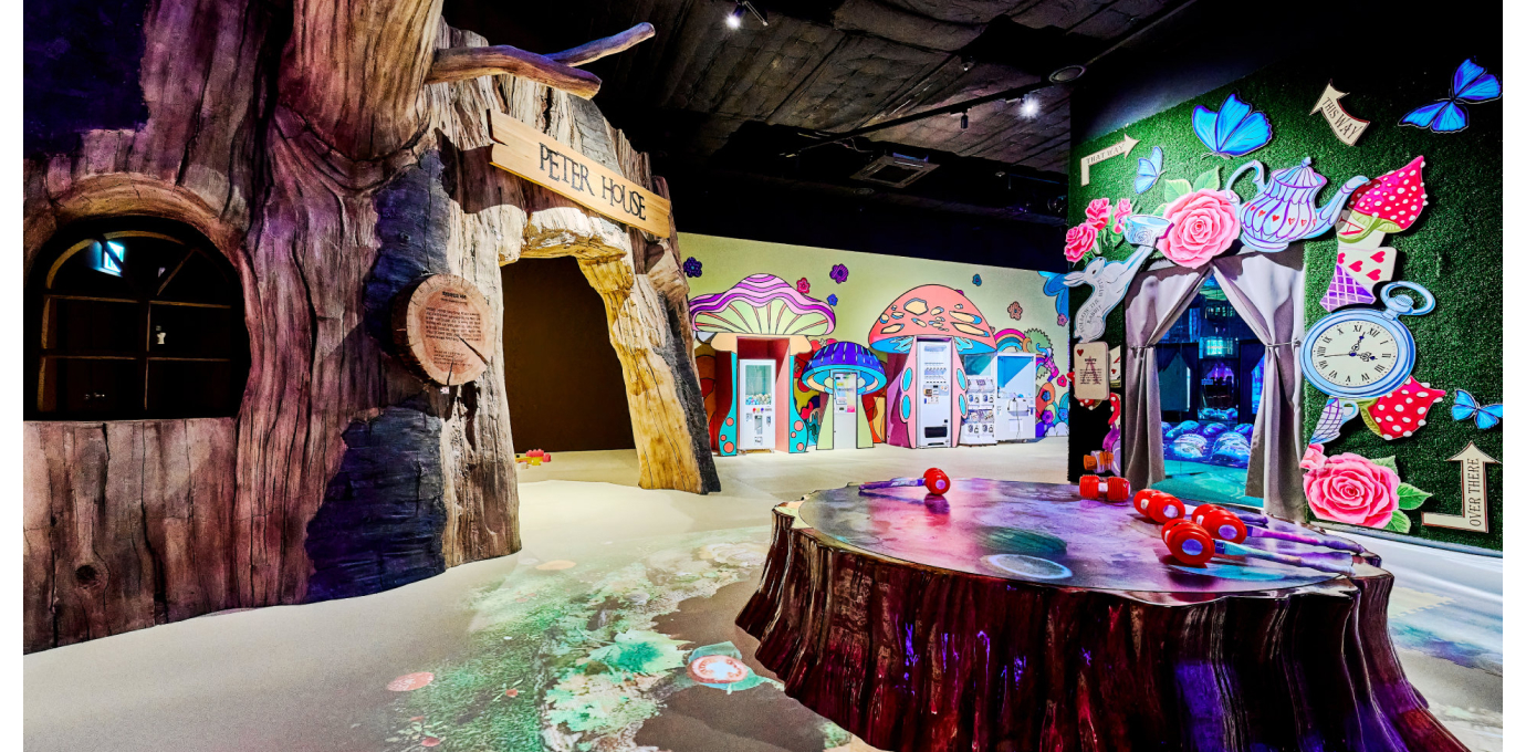 그린포레스트 공간 큰 나무 그루터기