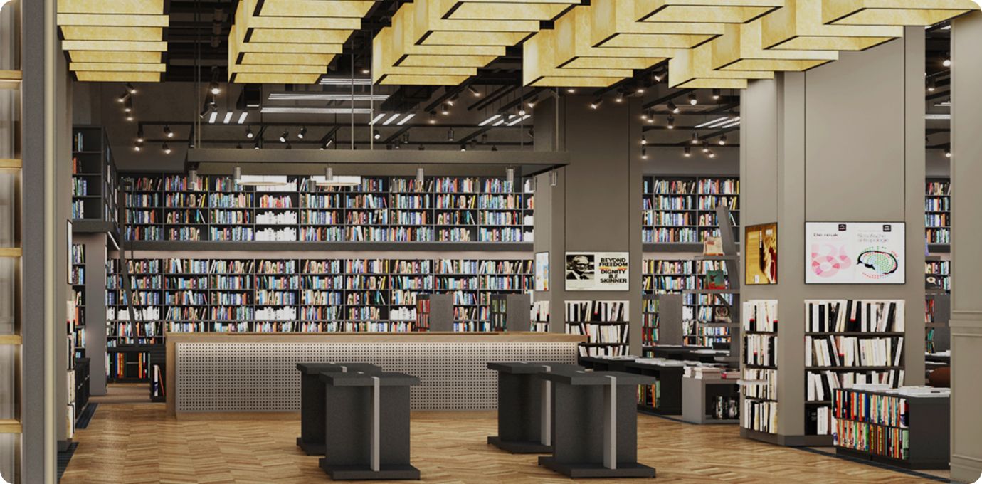 영풍문고 유럽 도서관과 같은 서가