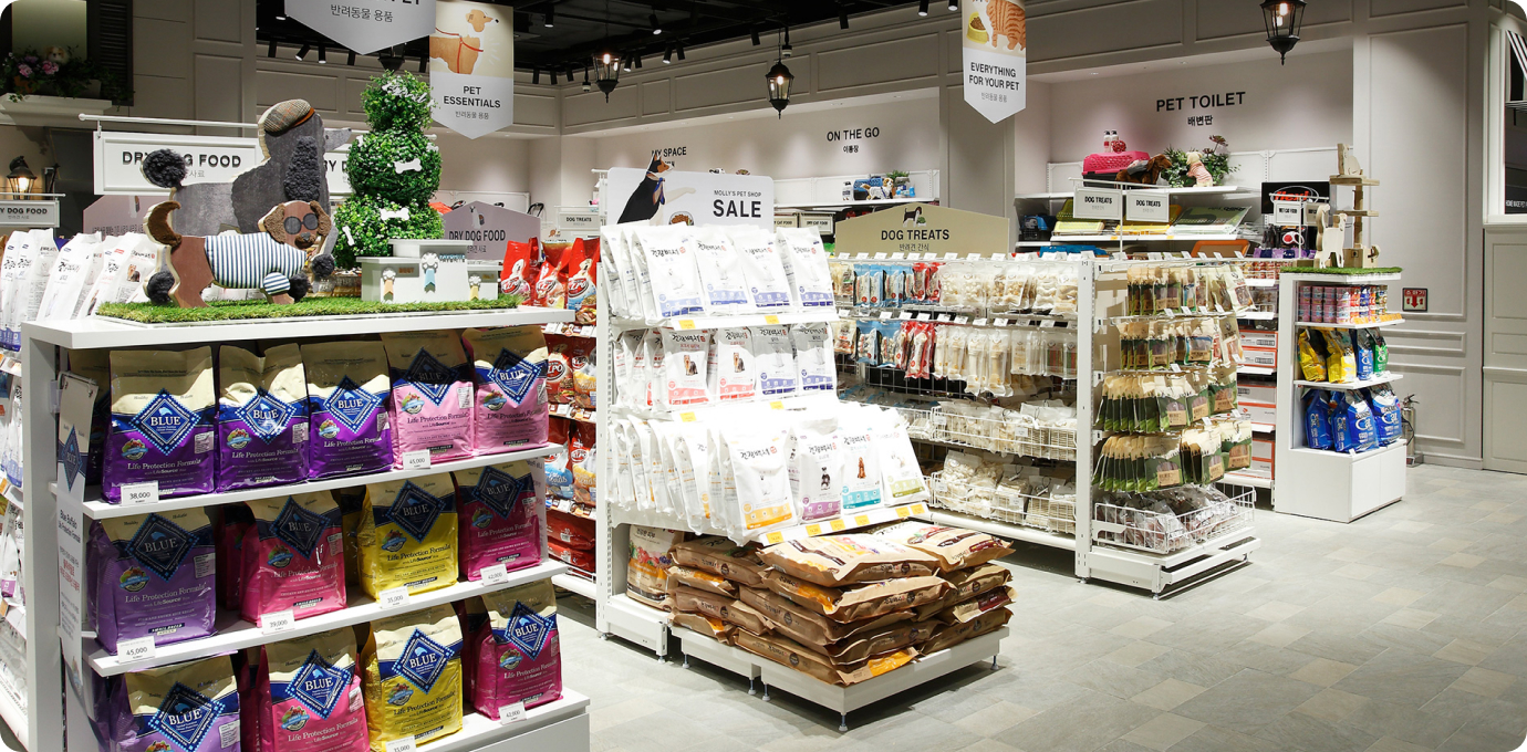 몰리스펫샵 매장 내부 모습