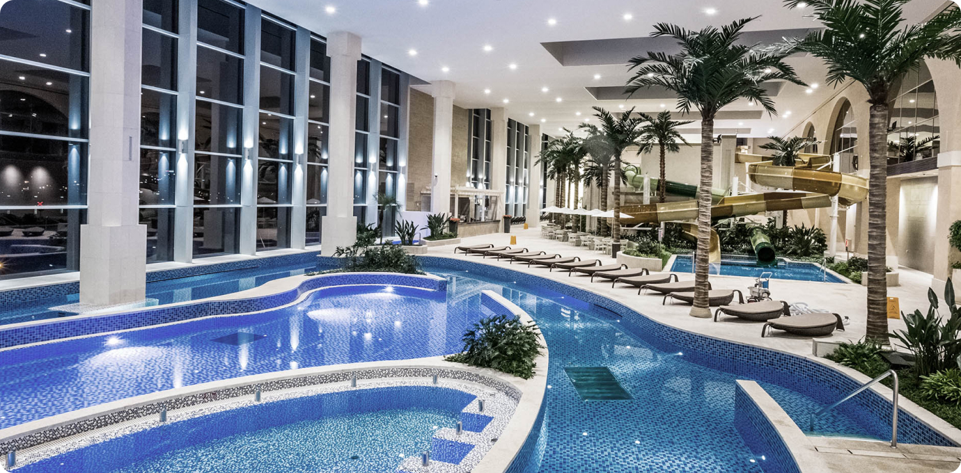 아쿠아필드 내부 수영장 전경