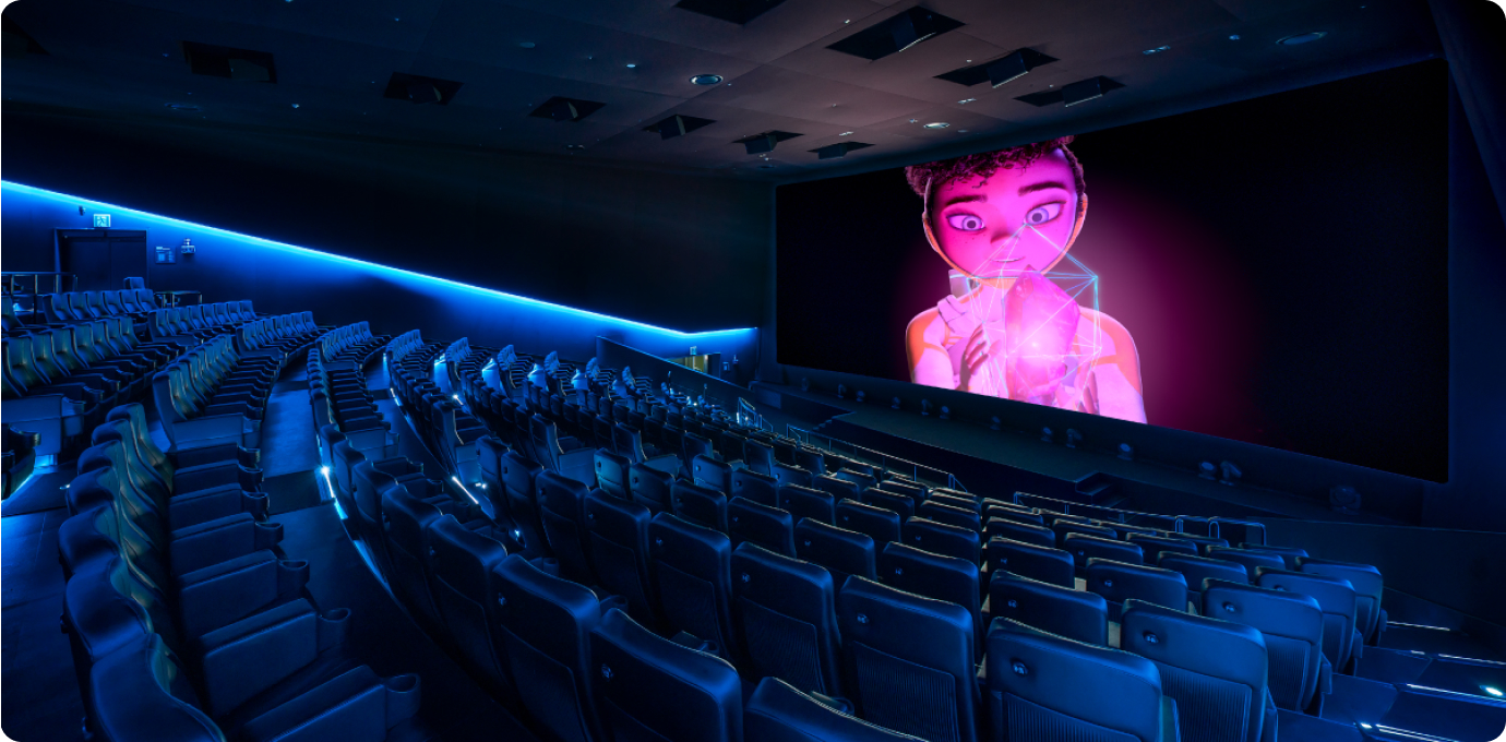 메가박스 상영하는 모습