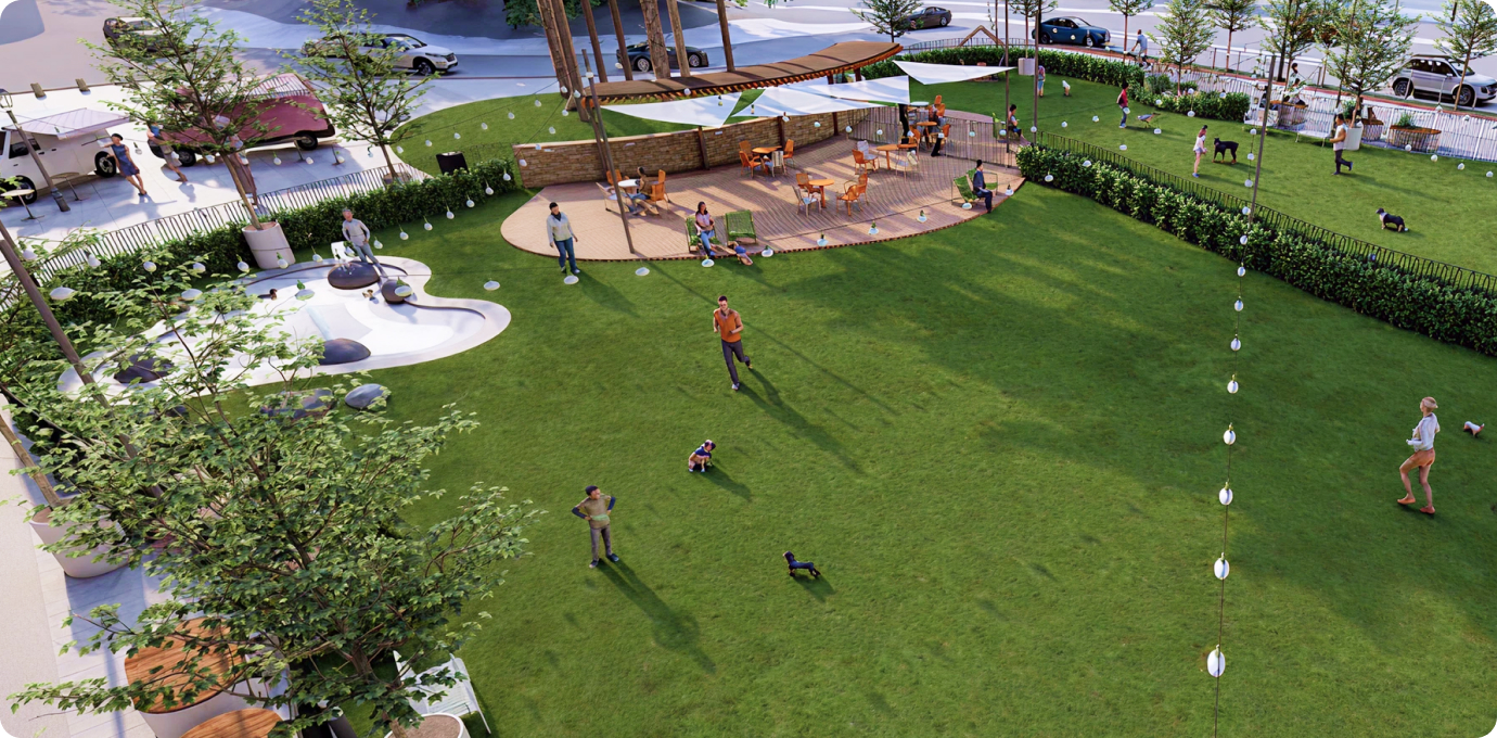 1층 몰리스 매장 인근 야외 공간 편안한 휴식공간