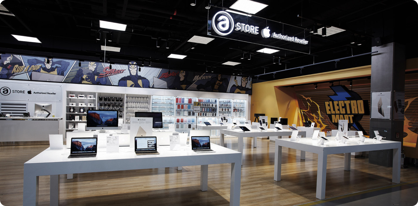 일렉트로마트 내부의 애플샵 모습