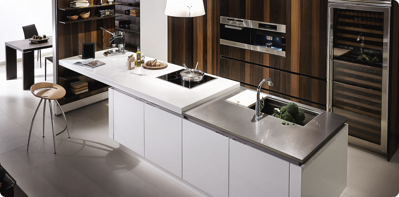 한샘 키친영역 세팅 모습