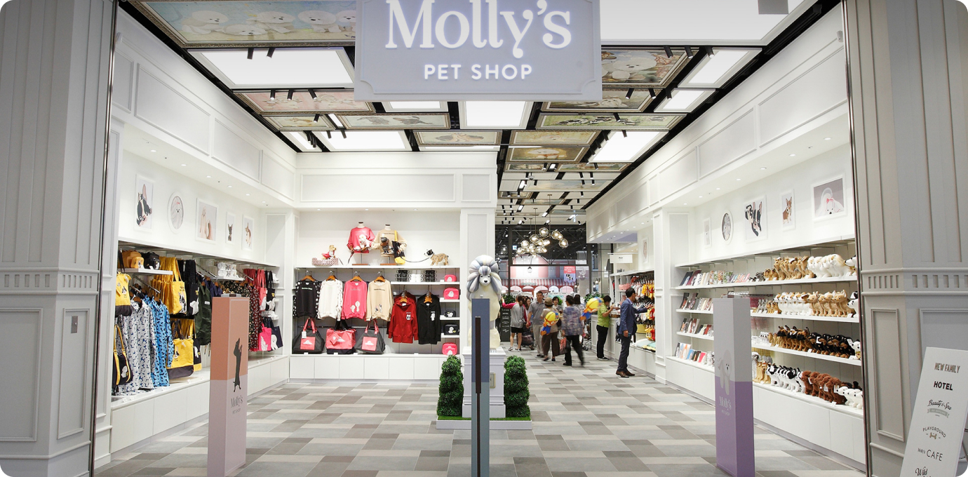 몰리스펫샵 매장 내부 모습