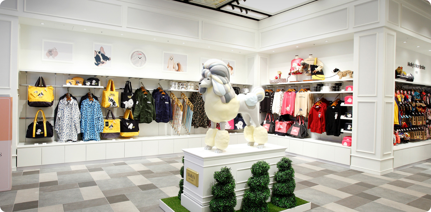 몰리스펫샵 매장 내부 모습