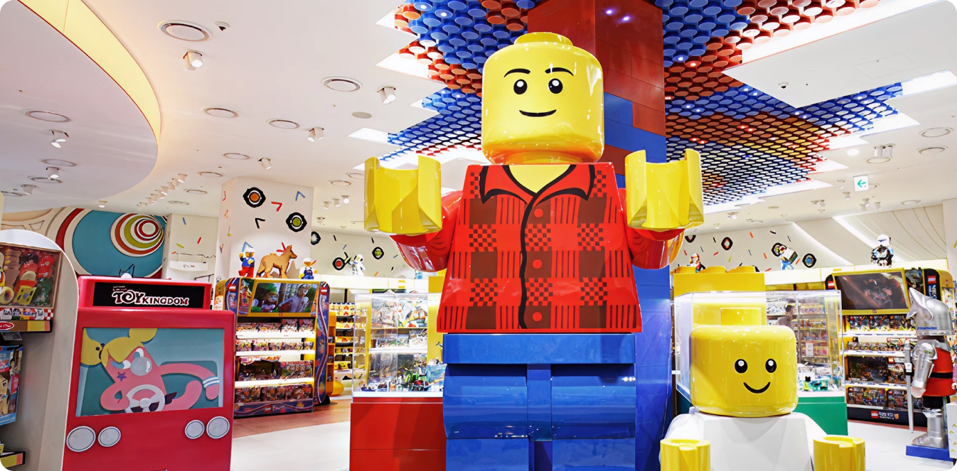 토이킹덤 내부의 레고샵 모습