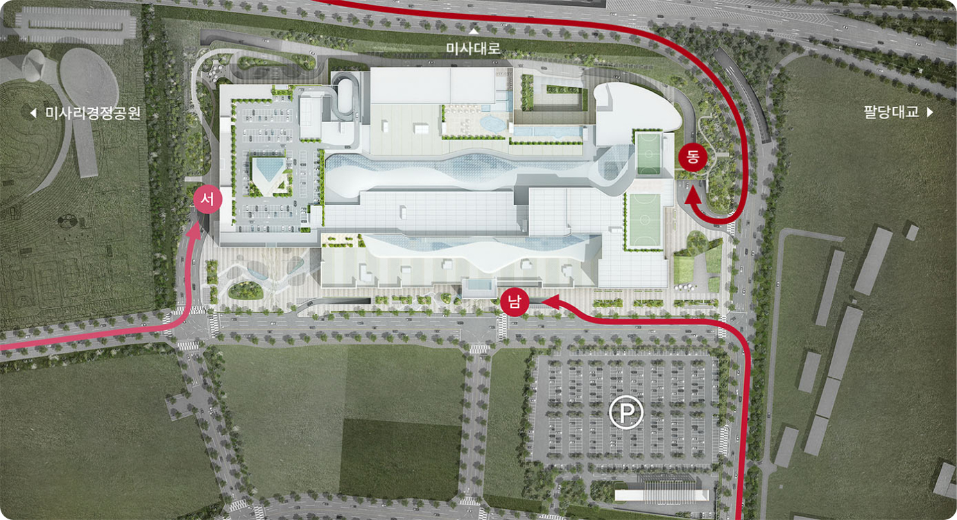 스타필드 하남 주차장 안내 지도
