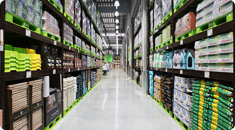 트레이더스 가공&생활용품 매장 모습