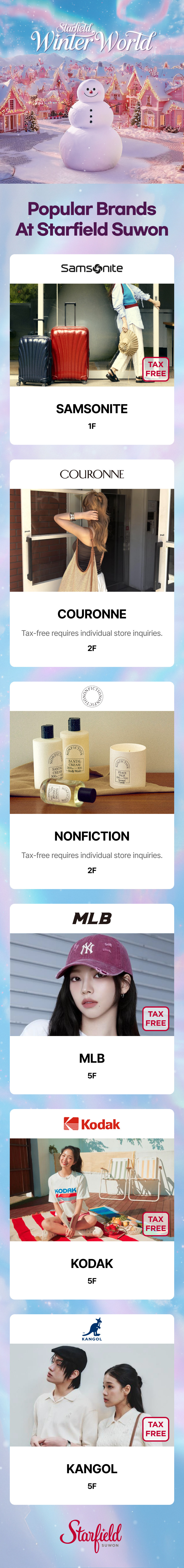 Popular Brands at Starfield Suwon 이벤트 상세 이미지